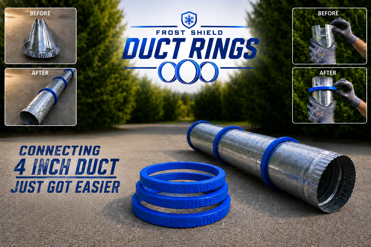 Frost Shield™ 4” Duct Rings – 3 Pack