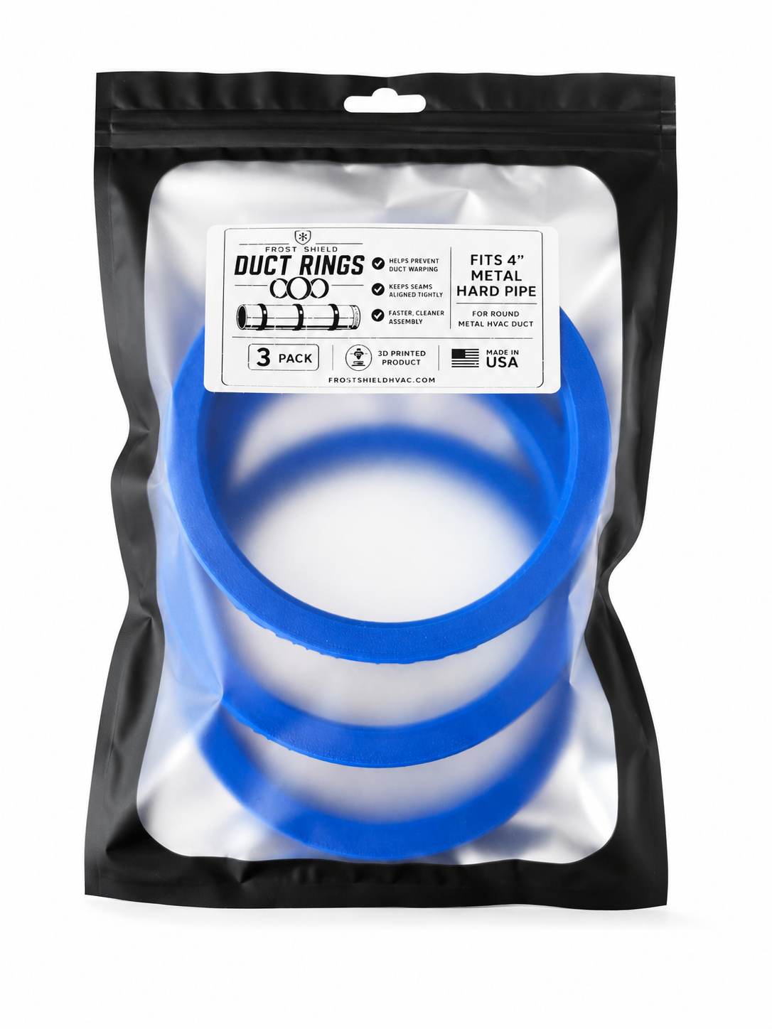 Frost Shield™ 4” Duct Rings – 3 Pack